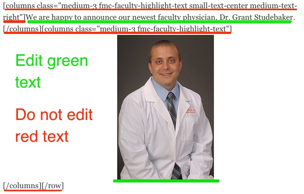 image showing tsome text underlined in red and some in green